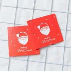 Cute Christmas Card Square Greeting Card Trifold 